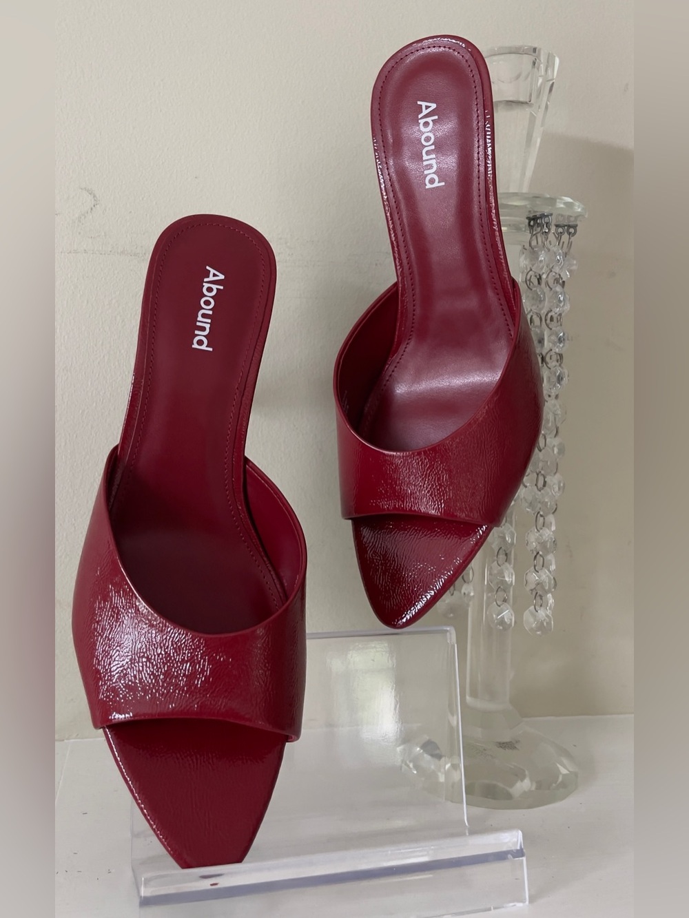 Abound Orchid Burgundy Pointed Toe Slide Sandal NWT Size 9